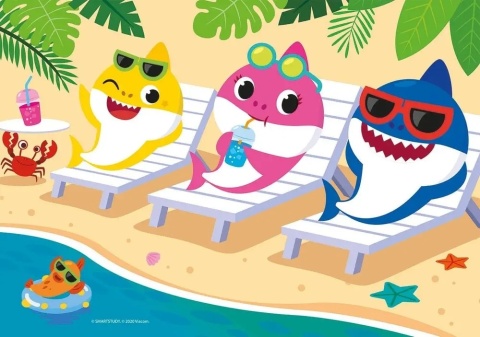 Puzzle BABY SHARK mały rekin 2x20 2 x 20 Clementoni 2w1 24777