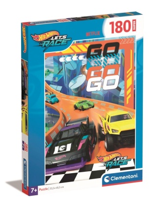 Puzzle Clementoni let's race hotwheels auta 180 EL MAXI 33,5x48,5cm 25789