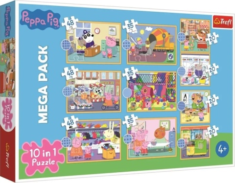 ŚWINKA PEPPA PIG 10W1 Trefl Puzzle 329 EL 90383