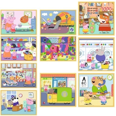 ŚWINKA PEPPA PIG 10W1 Trefl Puzzle 329 EL 90383