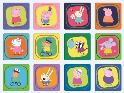 ŚWINKA PEPPA Trefl Radosne chwile ze Świnką Puzzle 2w1 48 30 MEMO 24 el