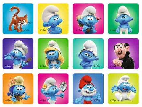 Smerfy Smerfetka Papa Smerf Trefl Puzzle 2w1 48 30 MEMO 24 el 93656