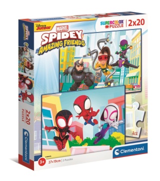 Spidey Spiderman Puzzle 2x20 2 x 20 Clementoni 24794