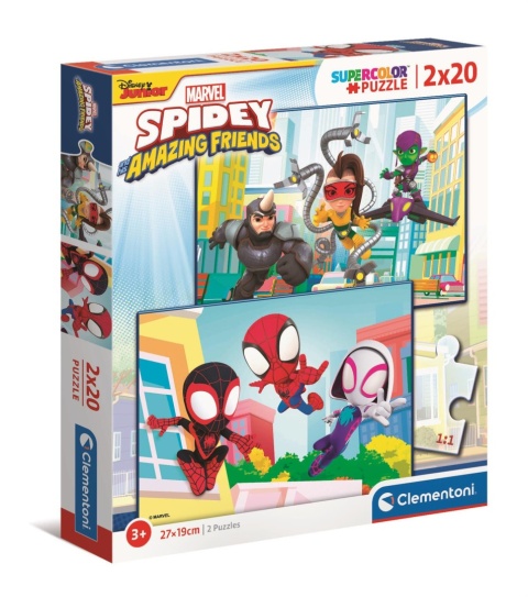 Spidey Spiderman Puzzle 2x20 2 x 20 Clementoni 24794