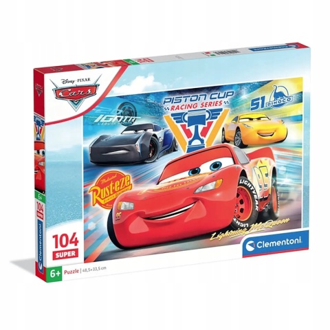 Auta Zygzak McQueen Cars Puzzle Maxi 48,5x33,5 cm 104 EL Clementoni 25047