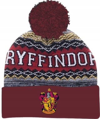 HARRY POTTER czapka wywijana haft pompon 54