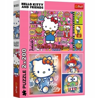 Hello Kitty i przyjaciele Trefl Puzzle 2x200 2w1 2x 200 EL 13336