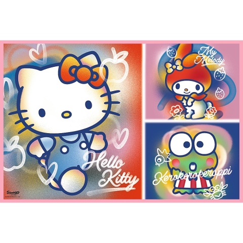 Hello Kitty i przyjaciele Trefl Puzzle 2x200 2w1 2x 200 EL 13336