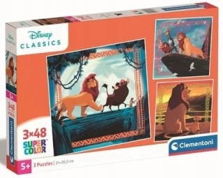 KRÓL LEW Lwia straż Simba Puzzle 3 X 48 3X48 Clementoni 25323