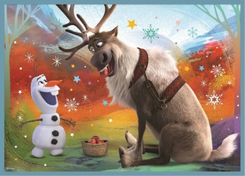 Kraina Lodu Frozen Niezwykły Świat 4W1 Trefl Puzzle 71 EL 34381