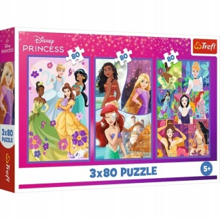 Księżniczki przyjaciółki Trefl Puzzle 3x80 3w1 3 x 80 EL 34884
