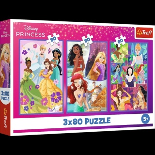 Księżniczki przyjaciółki Trefl Puzzle 3x80 3w1 3 x 80 EL 34884