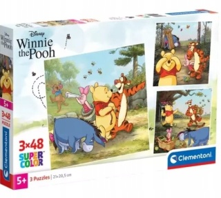 Kubuś puchatek Puzzle 3 X 48 3X48 Clementoni 25063