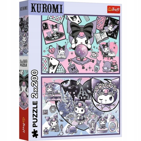 Kuromi psoty Hello Kitty Trefl Puzzle 2x200 2w1 2x 200 EL 13345