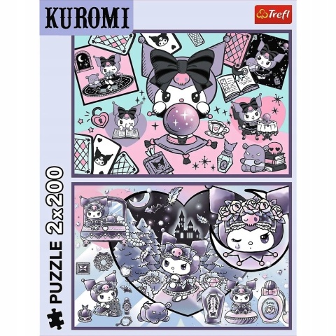 Kuromi psoty Hello Kitty Trefl Puzzle 2x200 2w1 2x 200 EL 13345