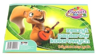 Papier kolorowy błyszczący wycinanka 8 szt A5 Sweet Colours