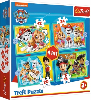 Psi Patrol 4W1 Trefl Puzzle 71 EL 34346