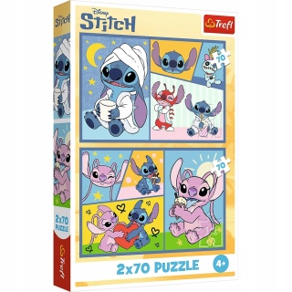 Puzzle 2x70 el. 2 x 70 Brak nudy ze Stitchem Trefl Lilo i Stitch 34444