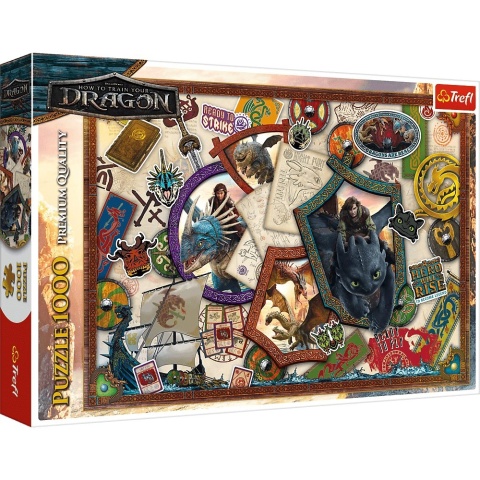 Puzzle Trefl premium Jak wytresować smoka 48x68,3 cm 1000 EL 10959