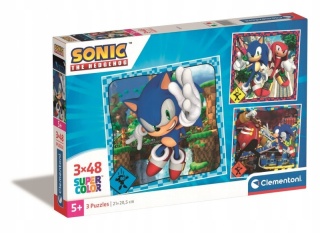 SONIC jeż Puzzle 3 X 48 3X48 Clementoni 25320