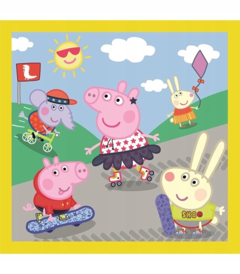 Świnka Peppa Wesoły dzień 3W1 Trefl Puzzle 106 EL 34849