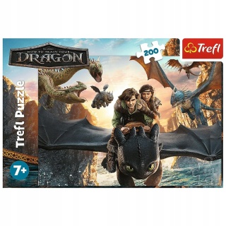 Szczerbatek i przyjaciele Jak wytresować smoka Puzzle TREFL 200 EL 13348
