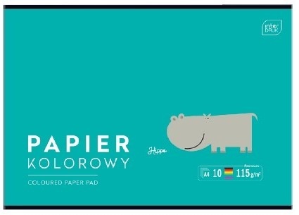 Wycinanka papier kolorowy błyszczący 10k A4 Interdruk BB