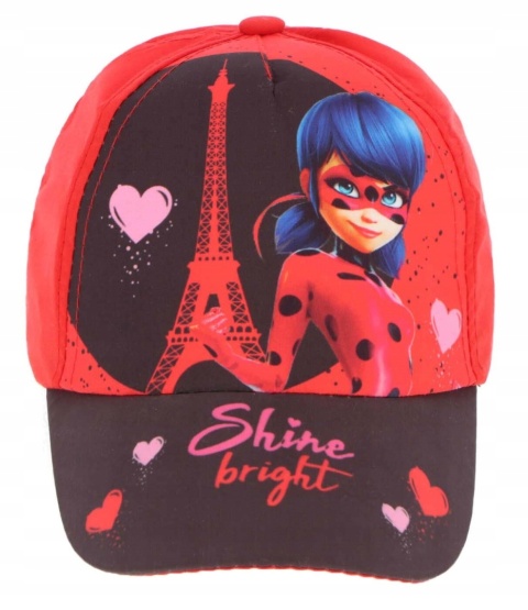 Czapka z daszkiem BIEDRONKA I CZARNY KOT 56