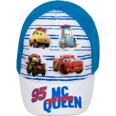 Czapka z daszkiem baby bawełniana AUTA ZYGZAK MCQUEEN LICENCJA 48