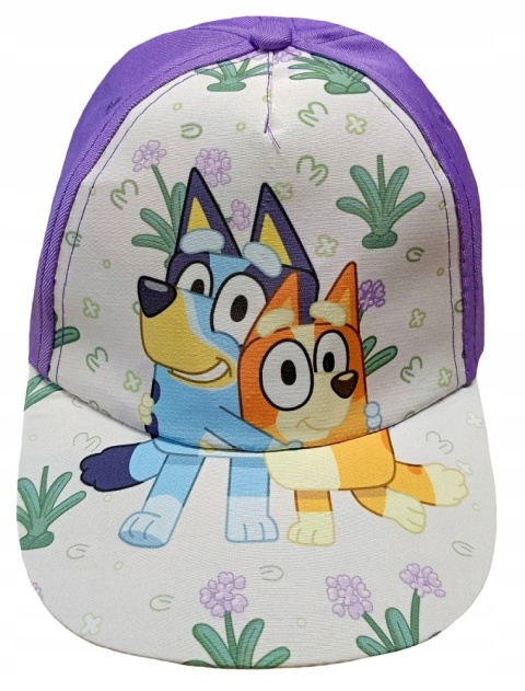 Czapka z daszkiem fiołkowa Blue Bingo i Bluey letnia 54 Czapka z daszkiem fiołkowa Blue Bingo i Bluey letnia 54