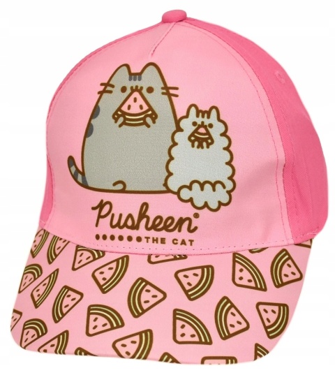 Czapka z daszkiem kotek arbuzy PUSHEEN 54 Czapka z daszkiem kotek arbuzy PUSHEEN 54