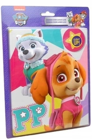 Pamiętnik PSI PATROL ze światełkami LED SKYE