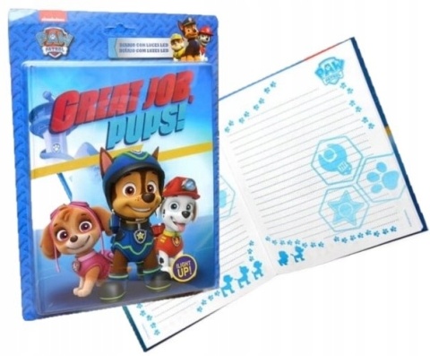 Pamiętnik notatnik PSI PATROL ze światełkami LED