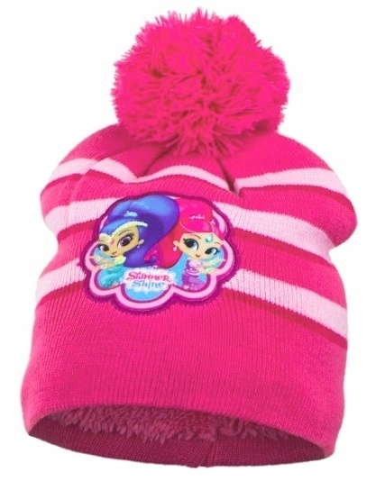 SHIMMER I SHINE czapka zimowa ocieplana pompon r 54