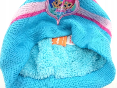 SHIMMER I SHINE czapka zimowa ocieplana pompon r 54