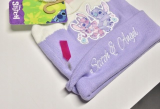Stitch czapka wywijana haft Stich Andzia jesienna zimowa 52 II GATUNEK