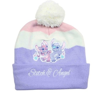 Stitch czapka wywijana haft pompon Stich Andzia jesienna zimowa 54