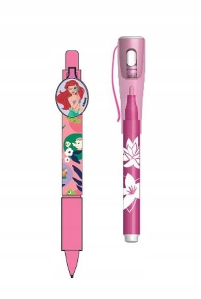 KSIĘŻNICZKI DISNEY sekretny pamiętnik długopis UV naklejki