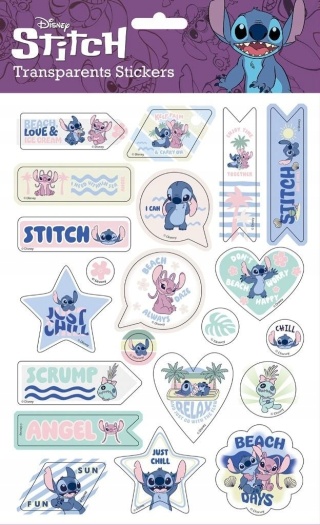 Naklejki transparentne do dekorowania laptopa telefonu pamiętnika Stitch