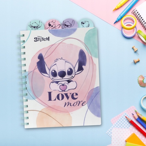 Notatnik Stich love more pamiętnik kołonotatnik z zakładkami LILO I STITCH