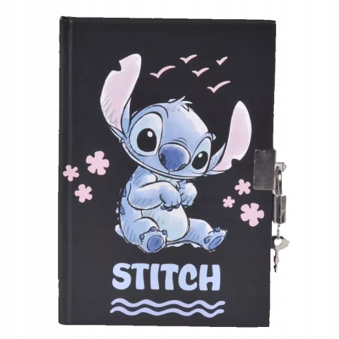 Notatnik Stich pamiętnik sekretny z kłódką czarny STITCH Sticz