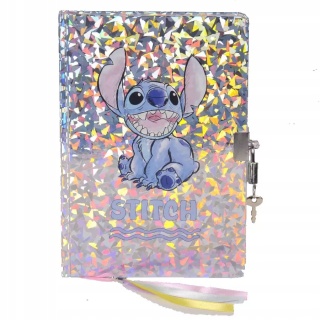 Notatnik Stich pamiętnik sekretny z kłódką holograficzny STITCH Sticz A5