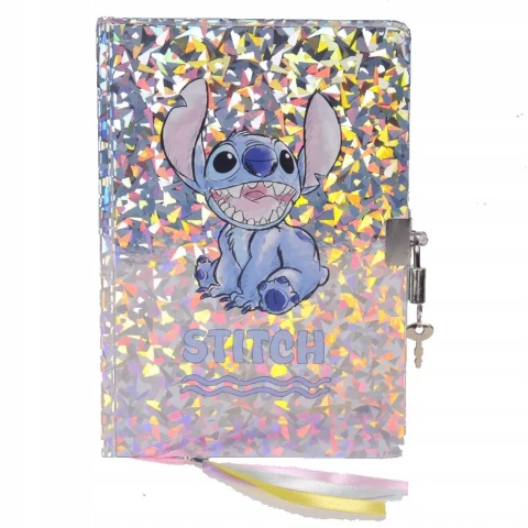 Notatnik Stich pamiętnik sekretny z kłódką holograficzny STITCH Sticz A5