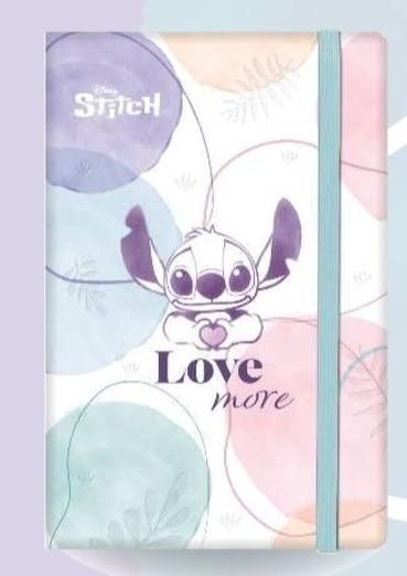 Notatnik Stich pamiętnik z gumką tłoczony wzór LOVE more A5 LILO I STITCH