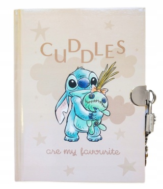 Notatnik notes pamiętnik z kłódką 62 k Lilo i Stitch Stich z Paskudką