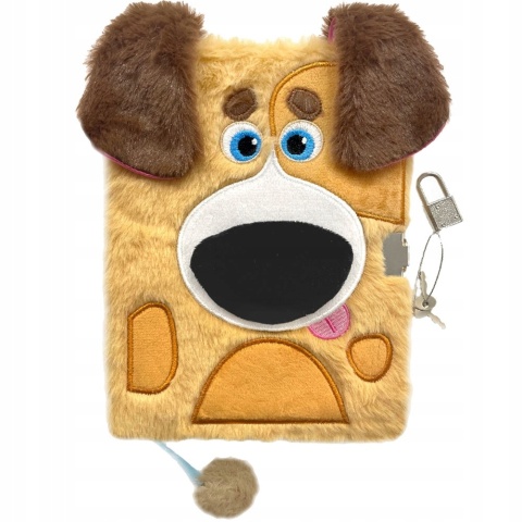 Notatnik pamiętnik kudłacz z kłódką Pies piesek