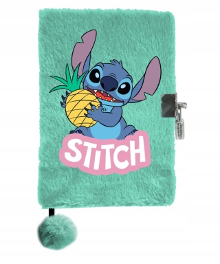 Notatnik pamiętnik puchaty z uszami kudłacz z kłódką LILO I STITCH