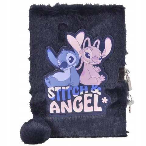 Notatnik pamiętnik sekretny puchaty Stich kudłacz z kłódką Angel STITCH