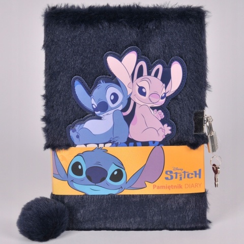 Notatnik pamiętnik sekretny puchaty Stich kudłacz z kłódką Angel STITCH