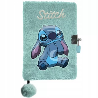Notatnik pamiętnik sekretny puchaty Stich kudłacz z kłódką LILO I STITCH